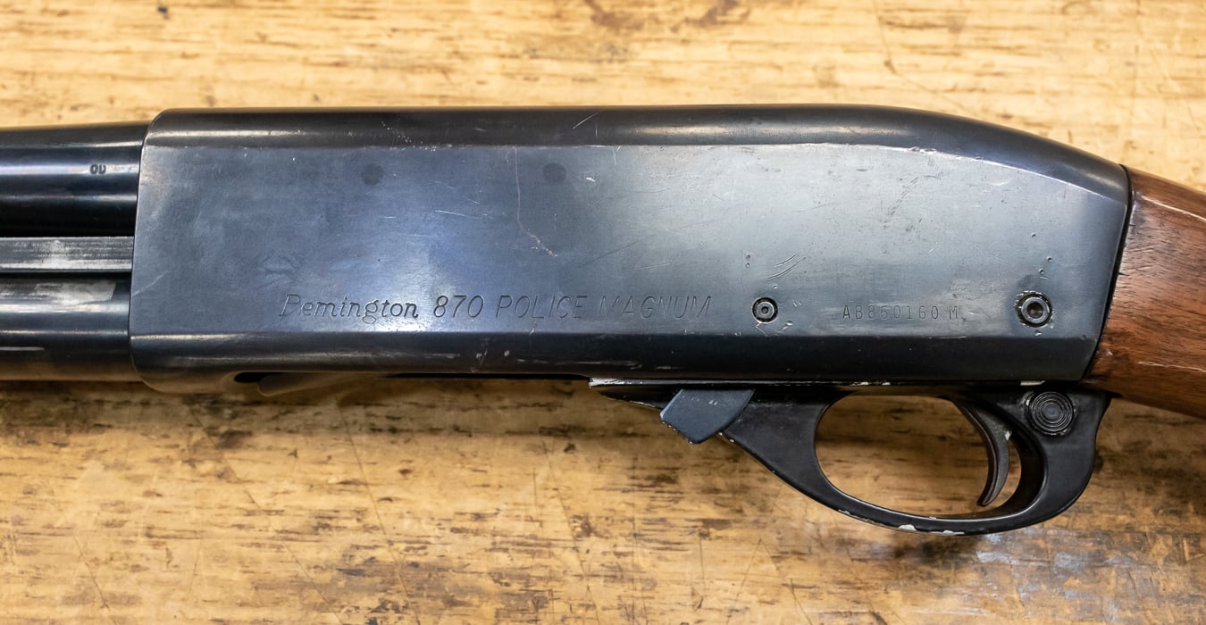 REMINGTON 870 Police Magnum 12 Gauge Police Trade-In Shotguns with Wood Stock